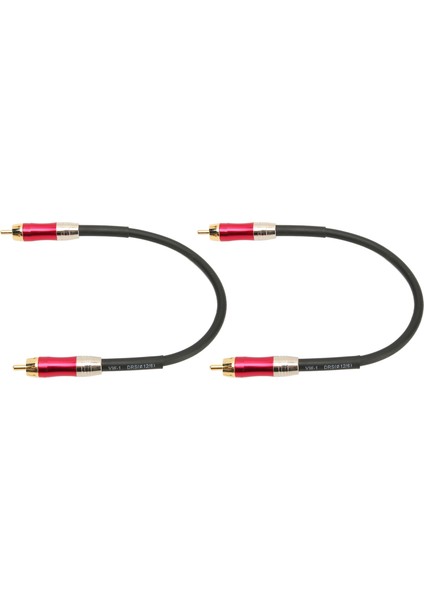 2 Adet Rca Kablosu Profesyonel Çift Ekranlı Altın Kaplama Konnektör Rac - Rca Erkek - Erkek Kablo DVD Tv Amplifikatörü Için 0.3m/1.0ft Kırmızı (Yurt Dışından) indirimleri
