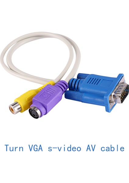 Taşınabilir Pc Dizüstü Bilgisayar VGA Svga To S Video Rca Adaptörleri Dönüştürücü Video Kablosu (Yurt Dışından)