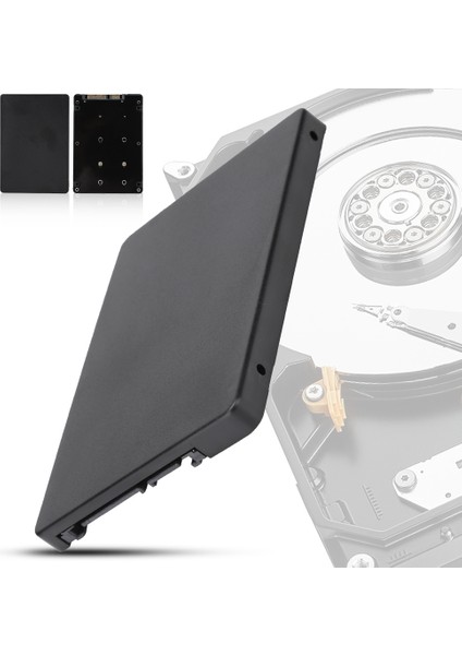 Mini Pcie/m Sata Ssd'den 2.5 Inç Sata Adaptörüne Harici Dizüstü Bilgisayar Sabit Disk Kutusu (Siyah) (Yurt Dışından)