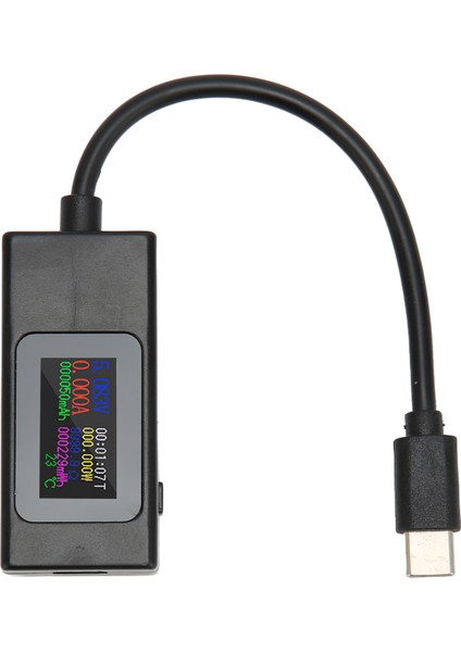 USB Test Cihazı Profesyonel Akım Voltaj Güç Zaman Doğru Ölçüm Çift Yönlü USB C Ölçer 4‑30V 0‑6.5A (Yurt Dışından)