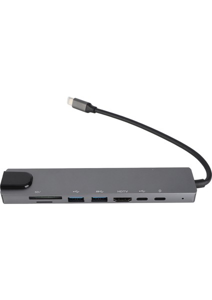 8'i 1 Arada Hub Type‑c - HDMI RJ45 Pd USB Yerleştirme Istasyonu Type‑c Hub Ayırıcı Dönüştürücü Adaptör (Yurt Dışından)