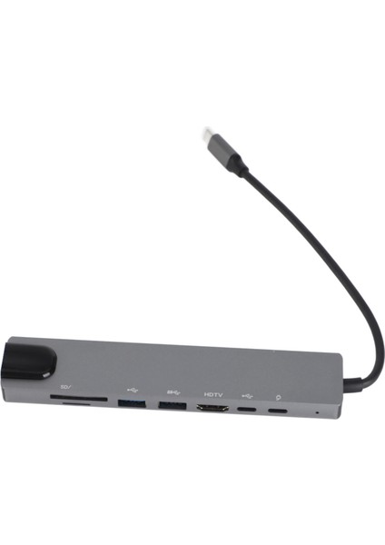 8'i 1 Arada Hub Type‑c - HDMI RJ45 Pd USB Yerleştirme Istasyonu Type‑c Hub Ayırıcı Dönüştürücü Adaptör (Yurt Dışından)