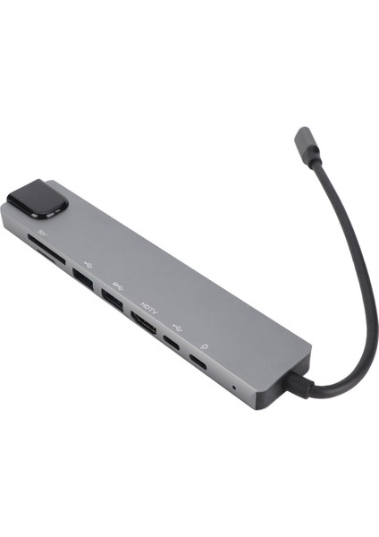 8'i 1 Arada Hub Type‑c - HDMI RJ45 Pd USB Yerleştirme Istasyonu Type‑c Hub Ayırıcı Dönüştürücü Adaptör (Yurt Dışından)