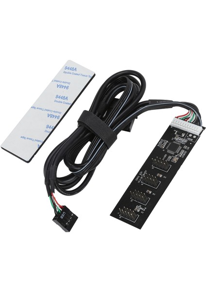 Hub Bilgisayar Anakart Usb2.0 9pın - 4 Port 9pın Arayüz Adaptörü Kart Genişletme Hub (Yurt Dışından)