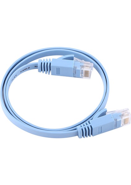 RJ45 Cat6 Ethernet Ağ Düz Lan Kablosu Utp Yama Yönlendirici Kabloları 1000M Mavi 0,5 Metre (Yurt Dışından)