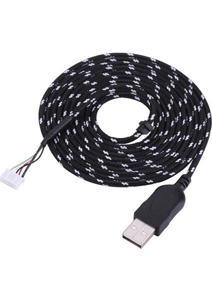 2.2 Metre USB Kablo Tel Hattı Steelseries Kana Mouse Siyah+Beyaz Için Yedek (Yurt Dışından)