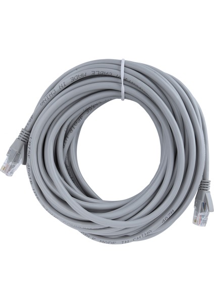 Ağ Kablosu Gri Oksijensiz Bakır Ethernet CAT5E 100M RJ45 Bilgisayar Bağlantı Kablosu (10 Metre) (Yurt Dışından)
