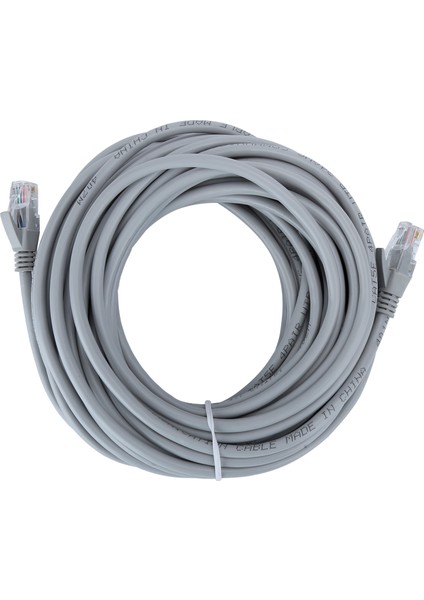 Ağ Kablosu Gri Oksijensiz Bakır Ethernet CAT5E 100M RJ45 Bilgisayar Bağlantı Kablosu (10 Metre) (Yurt Dışından)