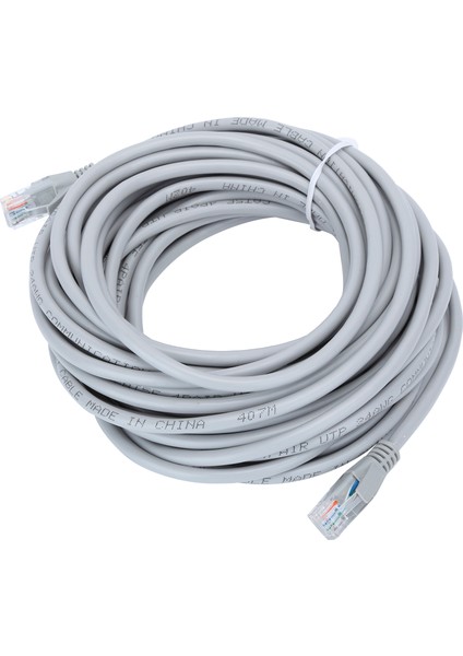 Ağ Kablosu Gri Oksijensiz Bakır Ethernet CAT5E 100M RJ45 Bilgisayar Bağlantı Kablosu (10 Metre) (Yurt Dışından)