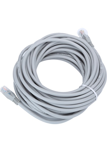 Ağ Kablosu Gri Oksijensiz Bakır Ethernet CAT5E 100M RJ45 Bilgisayar Bağlantı Kablosu (10 Metre) (Yurt Dışından)