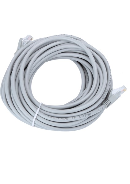 Ağ Kablosu Gri Oksijensiz Bakır Ethernet CAT5E 100M RJ45 Bilgisayar Bağlantı Kablosu (10 Metre) (Yurt Dışından)