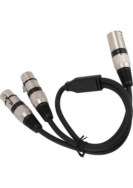 Xlr Ayırıcı Kablo 3 Pin Erkek - Çift Dişi Dengeli Xlr Y Ayırıcı Kablo Mikrofon Mikser Amplifikatör Için 19.7in Siyah (Yurt Dışından)