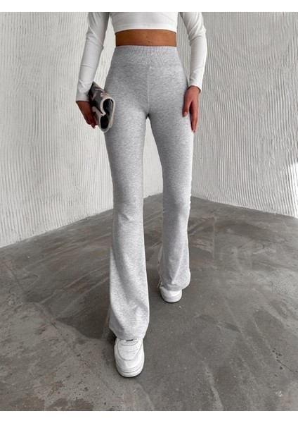 Geni̇ş Kemerli̇ Ispanyol Tayt Pantolon / Günlük Kullanim Ispanyol Tayt