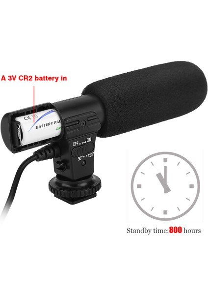Mini Profesyonel Stereo Mikrofon Video Kaydı Için Evrensel Dijital Video Kamera Için (Yurt Dışından)