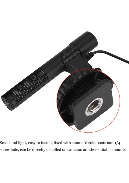 Mini Profesyonel Stereo Mikrofon Video Kaydı Için Evrensel Dijital Video Kamera Için (Yurt Dışından)