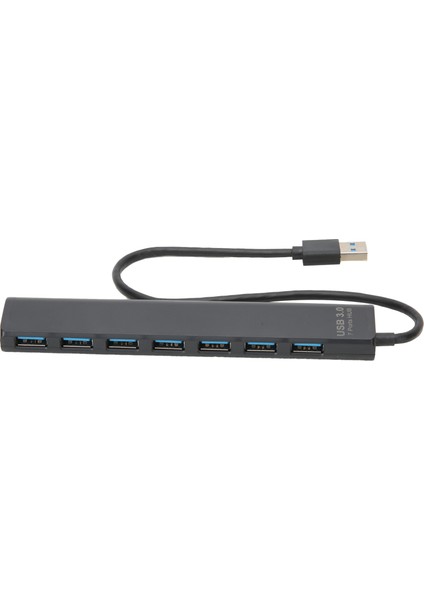 USB 3.0 Hub Siyah 7'si 1 Arada Yüksek Hızlı Iletim Ayırıcı Taşınabilir Ağ Adaptörü 5gb (Yurt Dışından)