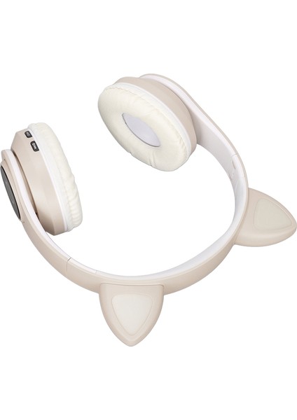 LXB39A Kedi Kulaklı Bluetooth Kulaklık Sevimli Ayarlanabilir Bas Taşınabilir Kablosuz Bluetooth Kulaklık Ses Kablosu ile Çocuklar Için (Khaki) (Yurt Dışından) fiyatları