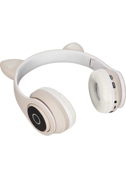 LXB39A Kedi Kulaklı Bluetooth Kulaklık Sevimli Ayarlanabilir Bas Taşınabilir Kablosuz Bluetooth Kulaklık Ses Kablosu ile Çocuklar Için (Khaki) (Yurt Dışından) indirimleri