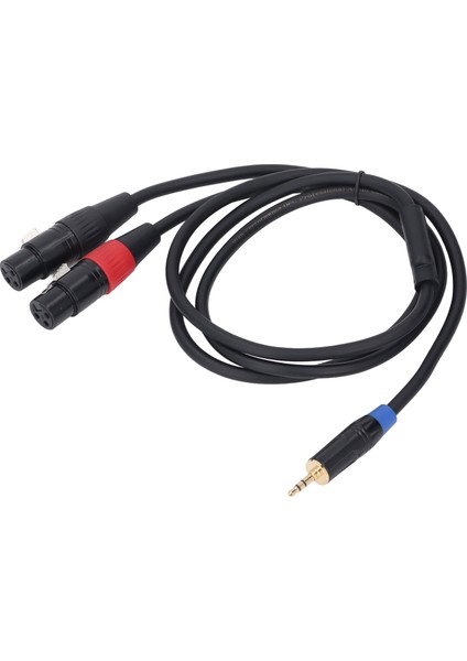Çift Dişi Xlr'den 3,5 mm Y Ayırıcı Kablo Xlr'den 1/8 Inç Stereo Aux Bağlantı Mikrofon Konnektör Adaptör Kablosu Mikser CD Çalar Için 1 M/3,3 Ft (Yurt Dışından)