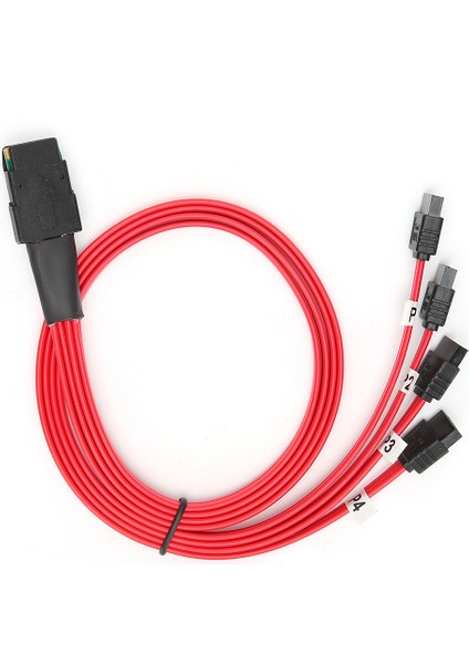 Dahili Mini Breakout Kablosu H0203 Mını Sas 36P SFF-8087 Ila 4sata Kırmızı Bağlantılı 0,5 Metre (Yurt Dışından)