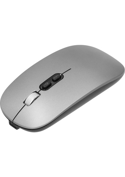 Kablosuz Optik Fare 2.4ghz Bluetooth 5.0 Çift Modlu Şarjlı Fare Oyun Ofisi Için Koyu Gri (Yurt Dışından)