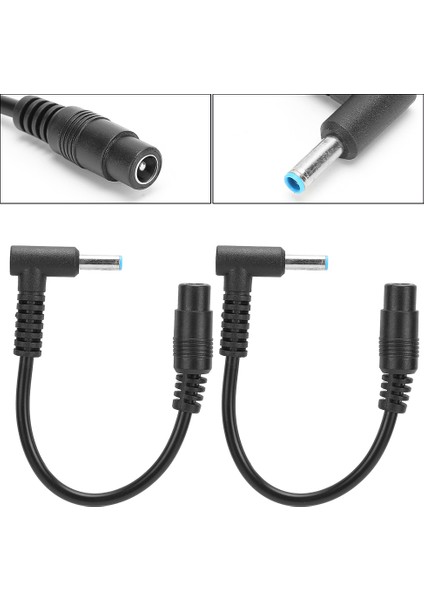 2 Adet Güç Adaptörü Kablosu Küçük Ağız Hattı 5.5x2.1mm Dişi Ila 4.5x3.0mm Erkek Hp Dizüstü Bilgisayar Için (Yurt Dışından)