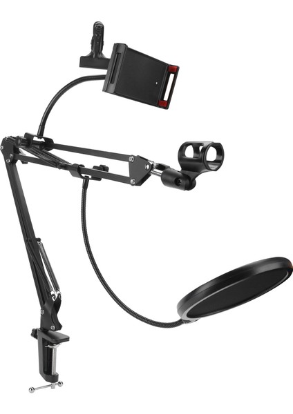 Mikrofon Kol Standı Tutucu Seti Masaüstü Ayarlanabilir Braket Demir Yatak 2kg Ağırlık Nb‑35 Için (Yurt Dışından)