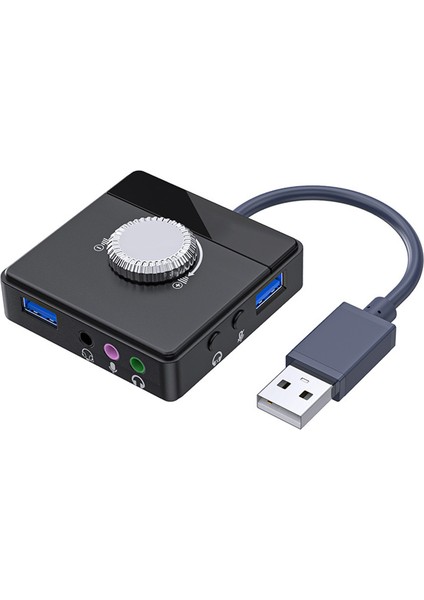 USB Ses Kartı Tak ve Çalıştır Harici USB Ses Adaptörü 3,5 mm USB Arayüzü Ses Kontrolü Pc Dizüstü Bilgisayar Için (Yurt Dışından) modelleri