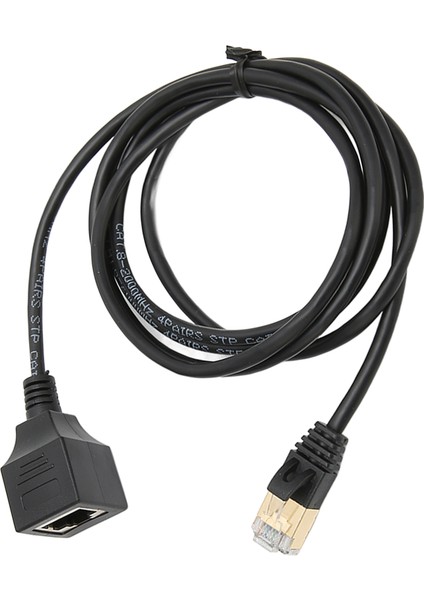 Cat8 Ethernet Kablosu Cat8 Od 3.8mm Ultra Ince Tel 8P8C 10 Gigabit Erkek - Dişi RJ45 Düz Kafa 1.5 Metre Kablo (Yurt Dışından)