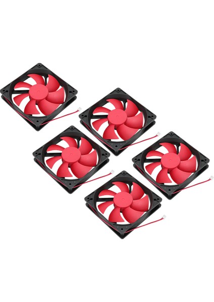 5 Adet Bilgisayar Güç Soğutma Fanı Güç Kaynağı Soğutucu LED Pc Kasa Fanı Isı Emici 12V 12CM (Yurt Dışından)