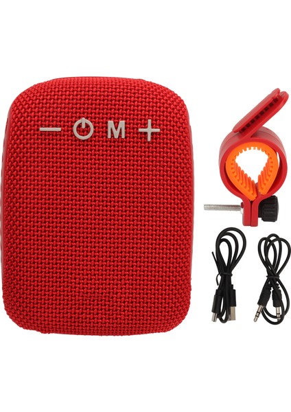 Bisiklet Bluetooth Hoparlör Su Geçirmez Destek Hafıza Kartı Radyo Taşınabilir Kablosuz Hoparlör Bisiklet Braketi Kırmızı (Yurt Dışından)