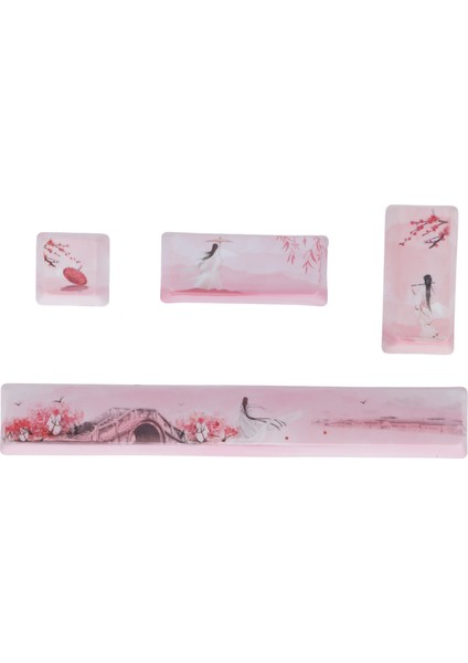 4 Adet Tuş Takımı Space Esc Enter Numpad Enter Yüksek Dayanıklılık Aşınmaya Dayanıklı Parlak Renkler Mekanik Klavye Tuş Takımları (Yurt Dışından)