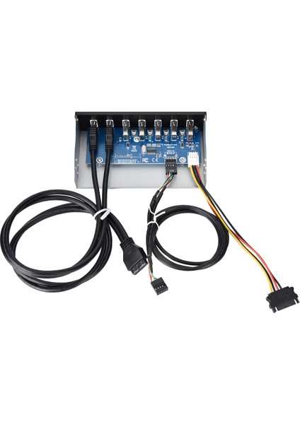 Usb3.0 Optik Sürücü Ön Panel 5.25 Inç 7 Port Hub 19PIN - 2 Port U3+4 Port U2 Hızlı Şarj (Yurt Dışından)