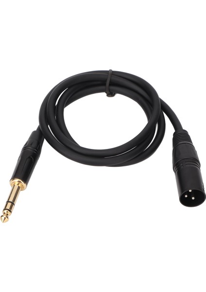 6.35MM - Xlr Kablo Erkek - Erkek 3 Pin Stereo 1/4 Inç - Xlr Dengeli Kablo Hoparlör Mikrofon Sahne 1m/3.3ft (Yurt Dışından)