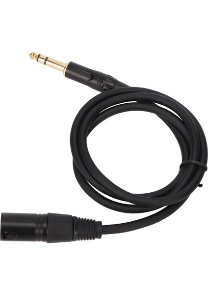 6.35MM - Xlr Kablo Erkek - Erkek 3 Pin Stereo 1/4 Inç - Xlr Dengeli Kablo Hoparlör Mikrofon Sahne 1m/3.3ft (Yurt Dışından)