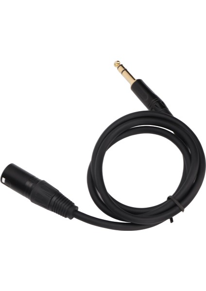 6.35MM - Xlr Kablo Erkek - Erkek 3 Pin Stereo 1/4 Inç - Xlr Dengeli Kablo Hoparlör Mikrofon Sahne 1m/3.3ft (Yurt Dışından)