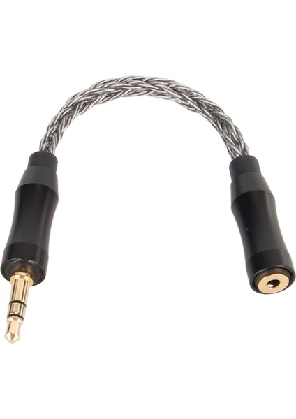 2,5 mm Ila 3,5 mm Ses Kablosu Dişi - Erkek Tek Kristal Bakır Çekirdek Altın Kaplama Konnektör Kulaklık Adaptör Kablosu 5,5 Inç Soğuk Gri (Yurt Dışından)