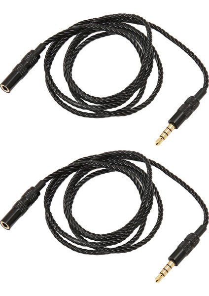 Adet 3.5mm Erkek - 3.5mm Dişi Kulaklık Kablosu 3.5mm Aux Jak Kulaklık Uzatma Kablosu Akıllı Telefon Için 3.3ft Siyah (Yurt Dışından) modelleri