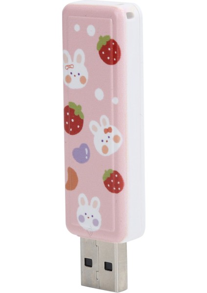 U Disk Pushpull Usb2.0 Bellek Araba Flash Sürücü Bilgisayar Aksesuarları Çilek Tavşan Deseni (128 Gb) (Yurt Dışından)