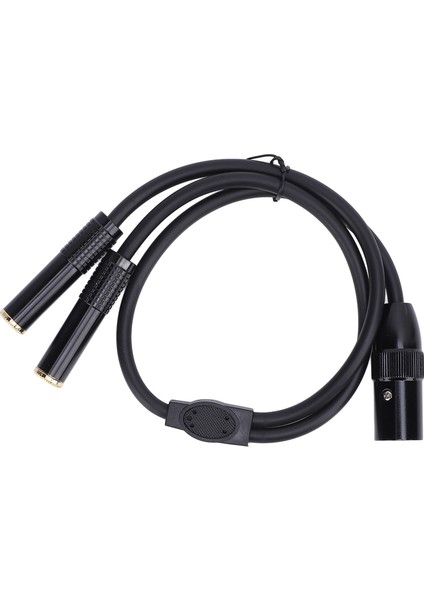 3pin Xlr Erkekten Çift 6.35MM Dişi Y Ayırıcı Kablo Xlr Erkekten Çift 1/4 Inç Mikrofon Kablosu Stereo Dönüştürücü Kablo 0,5 Metre (Yurt Dışından)