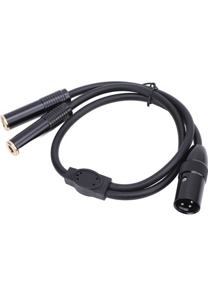 3pin Xlr Erkekten Çift 6.35MM Dişi Y Ayırıcı Kablo Xlr Erkekten Çift 1/4 Inç Mikrofon Kablosu Stereo Dönüştürücü Kablo 0,5 Metre (Yurt Dışından)