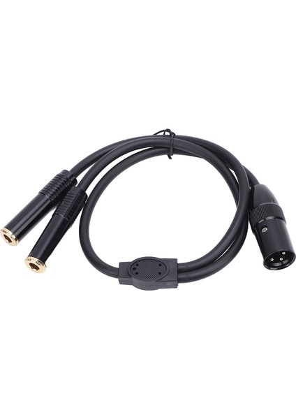 3pin Xlr Erkekten Çift 6.35MM Dişi Y Ayırıcı Kablo Xlr Erkekten Çift 1/4 Inç Mikrofon Kablosu Stereo Dönüştürücü Kablo 0,5 Metre (Yurt Dışından)