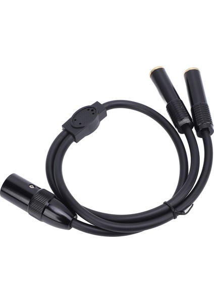 3pin Xlr Erkekten Çift 6.35MM Dişi Y Ayırıcı Kablo Xlr Erkekten Çift 1/4 Inç Mikrofon Kablosu Stereo Dönüştürücü Kablo 0,5 Metre (Yurt Dışından)