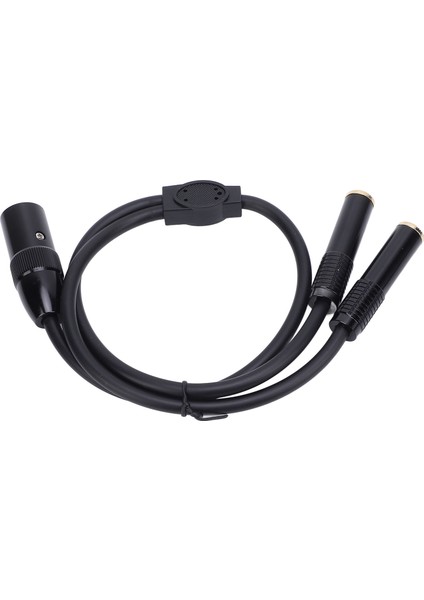 3pin Xlr Erkekten Çift 6.35MM Dişi Y Ayırıcı Kablo Xlr Erkekten Çift 1/4 Inç Mikrofon Kablosu Stereo Dönüştürücü Kablo 0,5 Metre (Yurt Dışından)