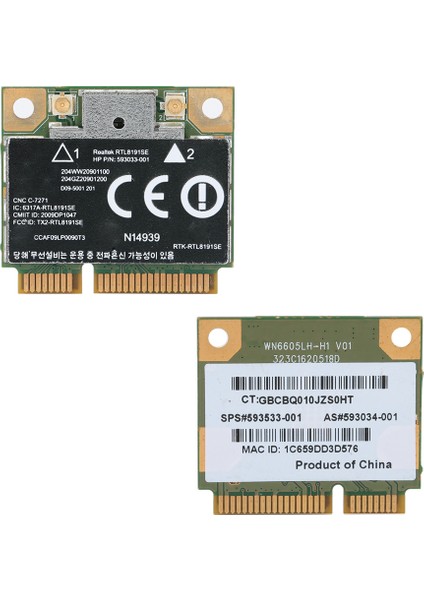 Realtek RTL8191SE Mini Pcı-E 300M Kablosuz Ağ Kartı 593533-001 CQ42 G42 Için (Yurt Dışından)