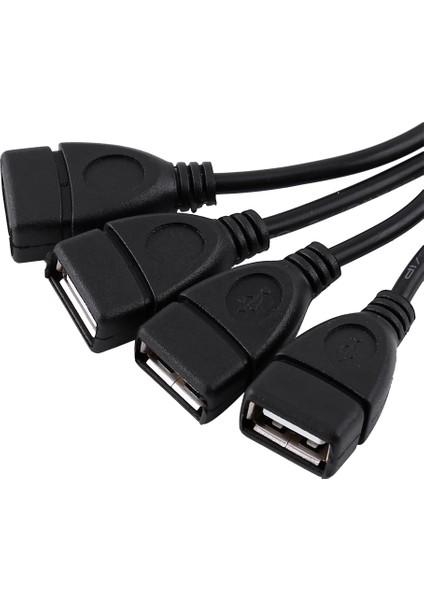 4 Port USB 2.0 - RJ45 Hub Ethernet Uzatma Genişletici Ağ Adaptörü Kablo Kordonu (Yurt Dışından)
