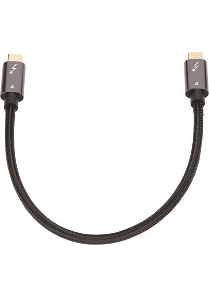 USB 4.0 Kablosu 8k Hd 40GBPS Pd 100W Tip C'den Tip C'ye Hızlı Şarj Kablosu Telefon Dizüstü Bilgisayar Tablet 30CM (Yurt Dışından)