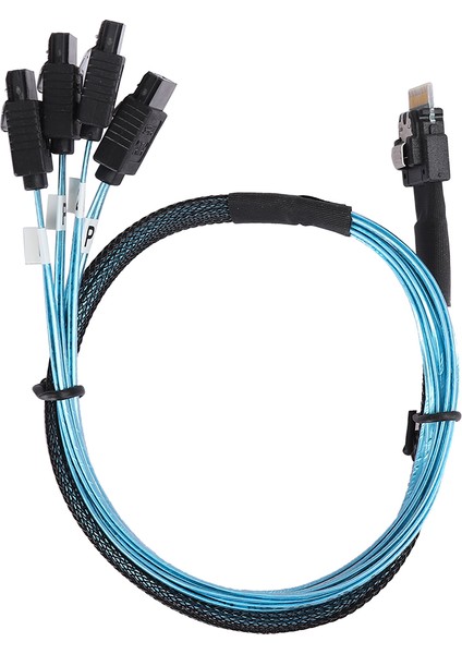 12GBPS Bağlantı Hattı Mını Sas 38P SFF‑8654 - 4 x Sata Sunucu Veri Iletim Kablosu (Yurt Dışından)