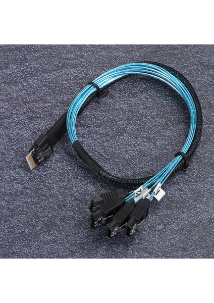 12GBPS Bağlantı Hattı Mını Sas 38P SFF‑8654 - 4 x Sata Sunucu Veri Iletim Kablosu (Yurt Dışından)