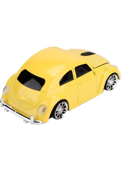 Creative Beetle Araba Şekilli 2.4g 1200DPI Kablosuz Fare Ergonomik Fare Windows/mac Os Için Sarı (Yurt Dışından)